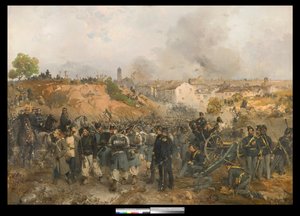 帕莱斯特罗陷落，1859 年 5 月 30 日 作者 Gerolamo Induno
