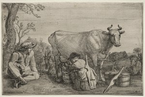 奶妈》，1643年。 作者 格里特·克莱兹。布莱克