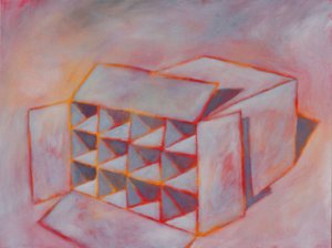 非常情绪化的盒子》，2022 年（丙烯酸画布） 作者 