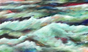 复活节太平洋》，2018 年（丙烯酸画布） 作者 
