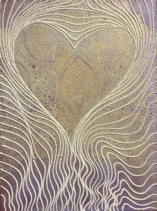 心流 9》，2011 年（沙和丙烯酸画布） 作者 