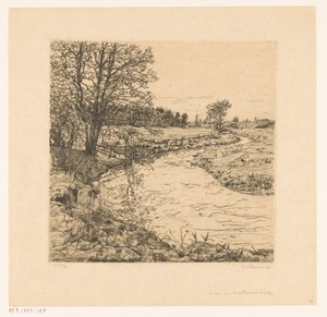 Aan de Hattemerbeek（实物上的原标题） 作者 Gerrit Haverkamp（艺术家签名）