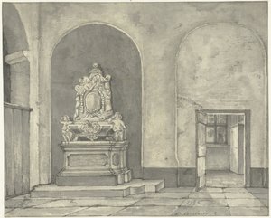 巴尔特墓碑。 弗雷德里克斯·冯·斯托施 (Fredericus von Stosch) 在乌得勒支 Janskerk