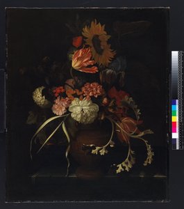 Still life of flowers (oil on canvas) 作者 格里特·彼得斯