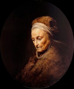 "伦勃朗母亲的肖像》 杰拉德-杜(Gerrit Dow)(1613-1675)的画作 木板油画 凹23,1x19,7厘米 柏林国家博物馆。 作者 葛瑞特窦