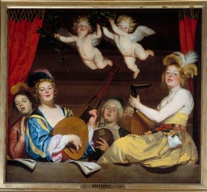 Le Concert Painting de Gerrit Van Honthorst 作者 格里特·范·洪特霍斯特