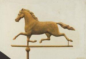 奔马风向标，约1940年。 作者 格特鲁德·科赫