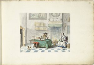 绅士为女士朗读 作者 Gesina ter Borch（艺术家签名）