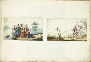 摩西、托比亚斯和天使 作者 Gesina ter Borch（艺术家签名）