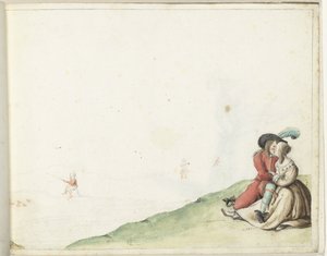 池塘边的恋人 作者 Gesina ter Borch