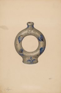 环形瓶，约1940年。