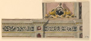图纸，彩绘大门项目，1850-75 年