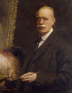 自画像》，贾科莫-格罗索（1860-1938），布面油画，84x66厘米