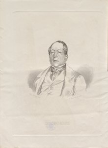 作曲家吉奥阿基诺-安东尼奥-罗西尼的肖像，1792-1868年，1852年。 作者 贾科莫·卢扎蒂