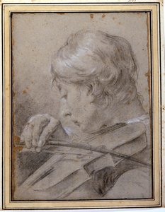 小提琴手。 G. P. 皮亚泽塔 (1683 - 1754)。 米兰，布雷拉。