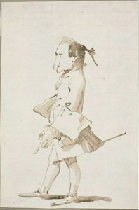 男子漫画，全身，面向左侧 作者 贾安巴蒂斯塔·提埃波罗