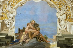 时间绑架美女 冥王星绑架珀尔塞福涅，约1746年。 作者 贾安巴蒂斯塔·提埃波罗