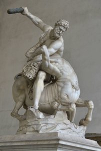 Hercules in the fight against the centaur Nessus 作者 （后）詹博洛尼亚