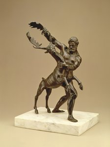 赫拉克勒斯和阿卡迪亚雄鹿（青铜） 作者 Giambologna
