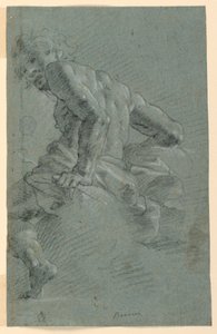 赫尔墨斯的研究，巨人陨落的准备研究，贝加莫莫罗尼宫天花壁画 作者 Gian Giacomo Barbelli
