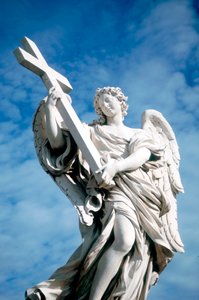 背着十字架的天使，来自意大利罗马Ponte St Angelo，1669年 作者 吉安·洛伦佐·贝尼尼
