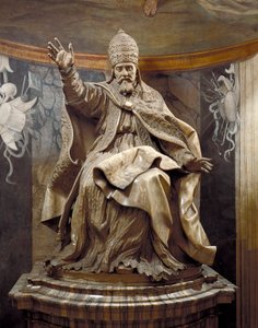 教皇乌尔班八世，由 Gian Lorenzo Bernini（1598-1680）和助手，大理石 作者 吉安·洛伦佐·贝尼尼