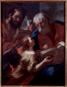 Representation of Saint Matthew and another evangelist 作者 吉安·洛伦佐和米开朗基罗·贝托洛托