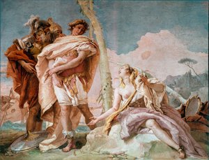 Renaud abandons Armide Illustration of a scene of Torquato Tasso