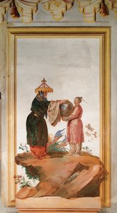 两个人物和一个花瓶，来自Foresteria的中国房间 作者 乔瓦尼·多梅尼科·蒂埃波罗
