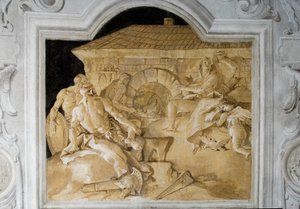 1757年，从Palazzina的埃涅伊德的房间，他的锻造中的瓦肯人 作者 乔瓦尼·多梅尼科·蒂埃波罗
