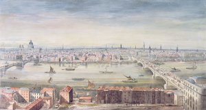 从圣保罗到海关的伦敦景观，1837年（纸上写着） 作者 基甸·叶茨