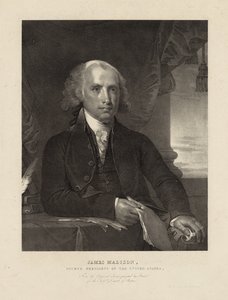 詹姆斯-麦迪逊，美国第四任总统，约1828年（平版）。