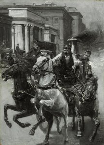 冲向大火，约1900年