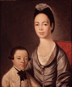 亚伦-洛佩兹夫人和她的儿子约书亚 作者 吉尔伯特·斯图尔特（Gilbert Stuart）