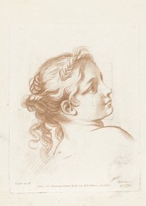 年轻女子半身像
少女头像 作者 吉尔斯·德玛多（Gilles Demarteau）