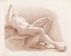 躺着的男性裸体