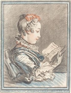 阅读《海洛伊斯和阿贝拉尔》的年轻女孩，1770年。