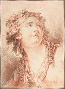 一个年轻女人的头 作者 Gilles Demarteau，让·巴蒂斯特·勒普林斯之后的长辈