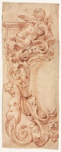 1700年代上半年，为Cartouche设计。 作者 吉尔斯·玛丽·奥本诺德（Gilles Marie Oppenord）
