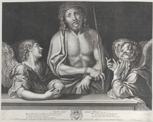有三个天使的《Ecce Homo》，1634-86。 作者 吉尔·罗素（Gilles Rousselet）