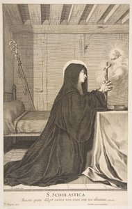 St. Scholastica。 作者 吉尔·罗素（Gilles Rousselet）