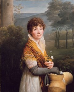 一个年轻女人的肖像，约1807-1810年 作者 乔亚基诺·朱塞佩·塞兰格利