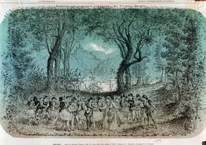 Ambroise Thomas 为《哈姆雷特》中奥菲利亚发疯的场景绘制的插图 作者 乔治·达尔萨尼