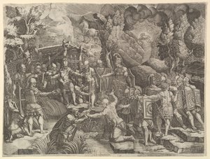 1540年代中期，锡农欺骗木马。 作者 乔治·吉西（Giorgio Ghisi）