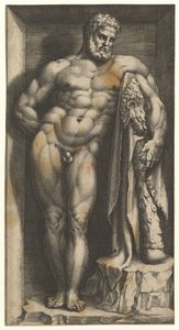 Farnese Hercules，1570年代后期。 作者 乔治·吉西（Giorgio Ghisi）