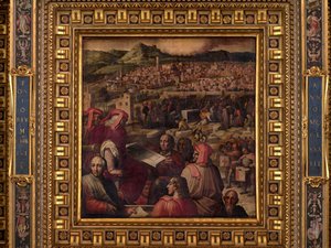 阿诺佛显示扩大佛罗伦萨的计划 作者 乔治·瓦萨里（Giorgio Vasari）
