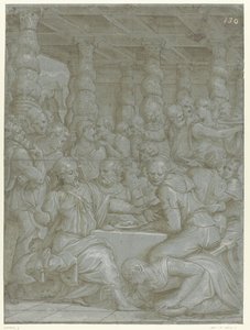 基督在法利赛人西门家中 作者 乔治·瓦萨里（Giorgio Vasari）