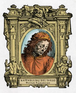 RAFFAELLINO DEL GARBO (Raffaellino de Carli)（1466-1525）意大利画家的肖像。乔治-瓦萨的《最优秀的画家、雕塑家和建筑师的生活》（Le Vite de