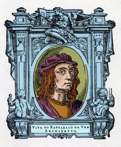 拉斐尔（Raffaello Sanzio 1483 - 1520）意大利建筑师和画家的肖像。乔治-瓦萨里的《最优秀的画家、雕塑家和建筑师的生活》（Le Vite de