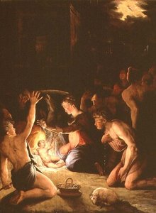 牧羊人的崇拜(面板) 作者 乔治·瓦萨里（Giorgio Vasari）